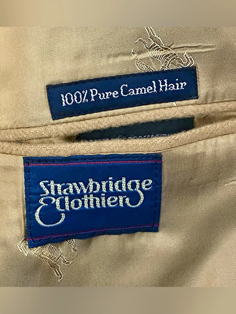 Vintage Burberrys Men’s Pure Camel Hair Tan Sports Jacket Blazer USA Size 42L